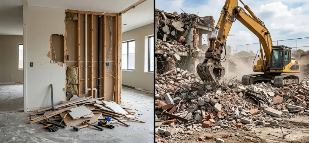 Light Demolition vs Full Demolition: 5 Key Differences That Matter